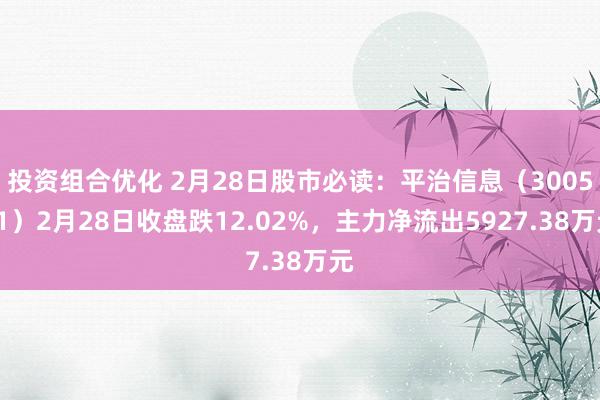 投资组合优化 2月28日股市必读：平治信息（300571）2月28日收盘跌12.02%，主力净流出5927.38万元